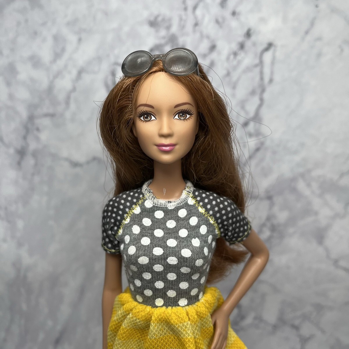 slim fit dress slacks Barbie @Barbiestyle Yellow Dress & Coat Doll – Maqio main image 0