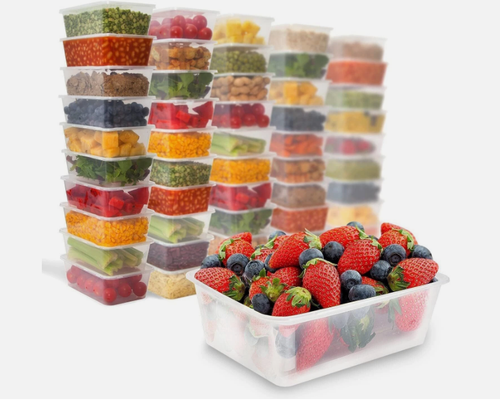 Plastic Food Containers with Lids Takeaway Airtight Microwave Freezer Safe Boxes - Picture 3 of 17