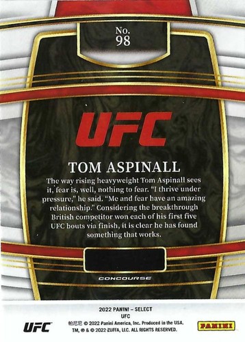 2022 Select UFC #1-300 Rookies (RC) & Veterans (Concourse, Premier, Octagonside) - Picture 196 of 316