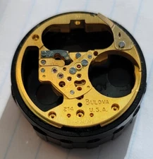 Vintage Bulova Accutron 214 Part 709 Movement Pillar Plate USA N4 1974