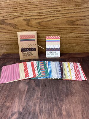 Wrapables Decorative Patterns Masking Sticker Set, Basic