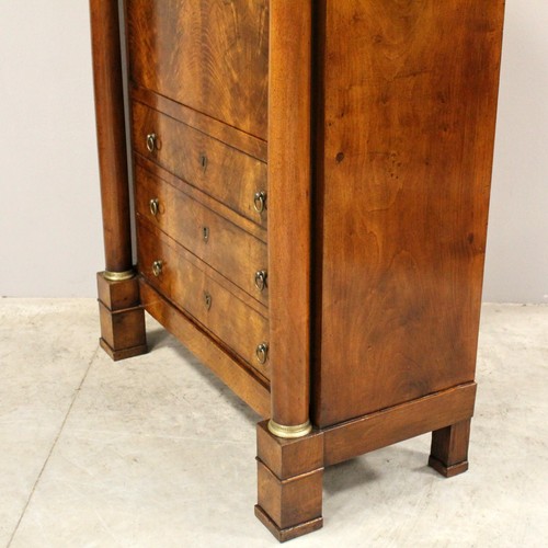 ANTIGUO Secretario Mueble de escritura - Imperio - NOGAL - Siglo XIX - Imagen 11 de 12
