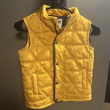 NEW Gymboree Yellow Winter Puffer Vest Pockets Sz 5-6