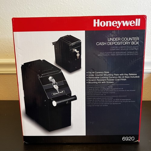 Honeywell Under Counter Safe Cash Depository Drop Box Envelope Slot Vault W/ Key