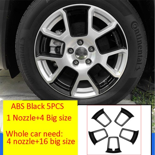 5*Black ABS Exterior Tire Wheel Hub Cover Trim Fit For Jeep Renegade 201920 Big eBay