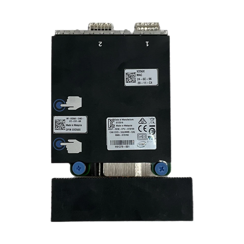 Dell XD56X Dual Port 40GbE QSFP+ XL710-QDA2 PCIe 3.0 NIC Mezzanine Card - Image 4 of 4