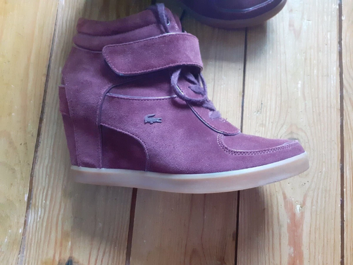 Lacoste store wedge trainers
