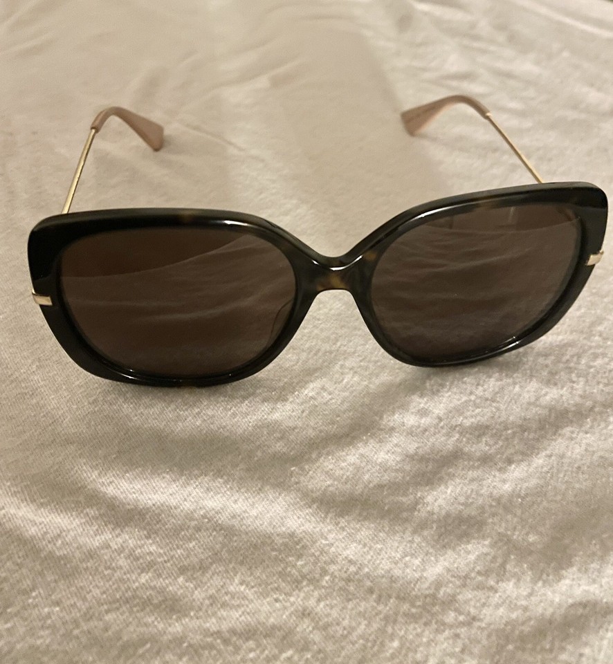 Gucci Designer Sunglasses Butterfly Brown Gold Tone Havana Women
