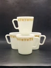 Vintage Pyrex Butterfly Gold Mugs 1410 D Handles Set Of 4