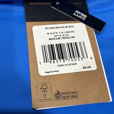 NWT The NORTH FACE Woman's Sky blue 7/8 fitted legging, SZ M Logo