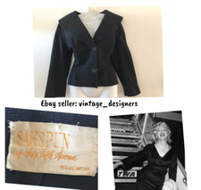 Marilyn Monroe Owned Black Jacket Saks Fifth Avenue David Gainsborough Roberts
