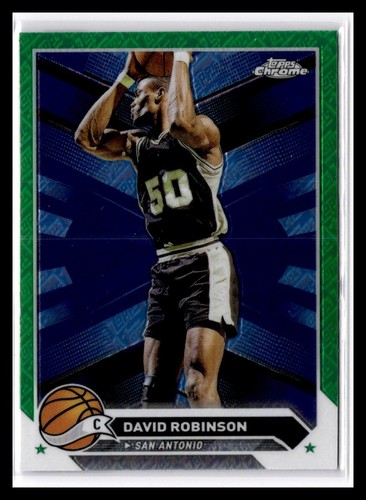 2023-24 Topps Chrome - David Robinson #22 Green Topps Refractor