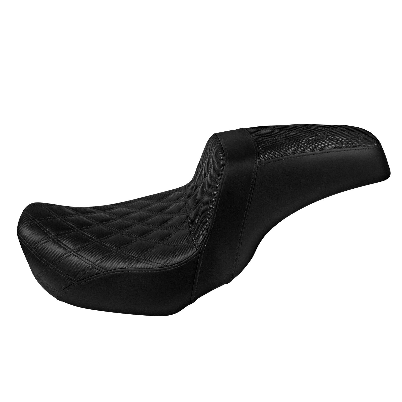 Black Driver Passenger Gel Seat For Harley 06-2017 Dyna Low Rider Street Fat Bob