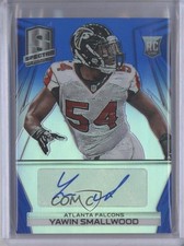 2014 Panini Spectra Rookie Auto Blue Prizm 36/49 Yawin Smallwood #323 Auto 1s8