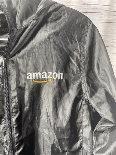 Amazon Jacket Womens XS Black Workwear Full Zip Windbreaker Lightweight - Picture 2 of 6