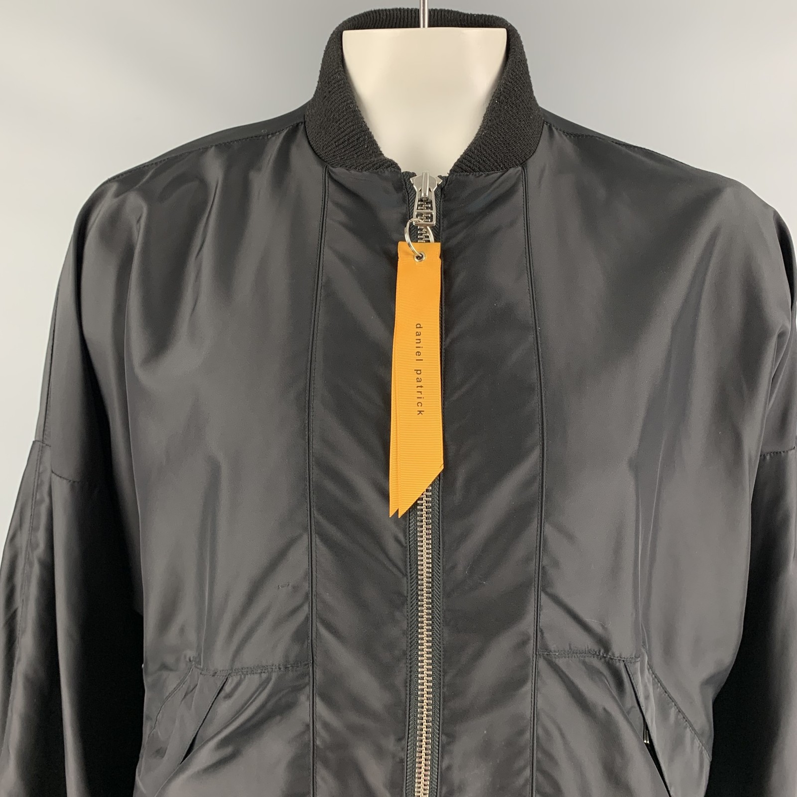 DANIEL PATRICK Size L Black Polyester Bomber Jack… - image 2