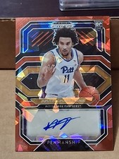 2021 JUSTIN CHAMPAGNIE PANINI PRIZM RED ICE AUTOGRAPHED AUTO ROOKIE CARD RC PITT