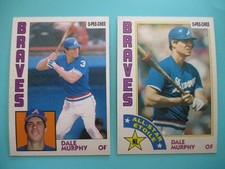 2 - 1984 OPC Dale MURPHY Cards - O Pee Chee #150 & 391 -Base & AS - Braves