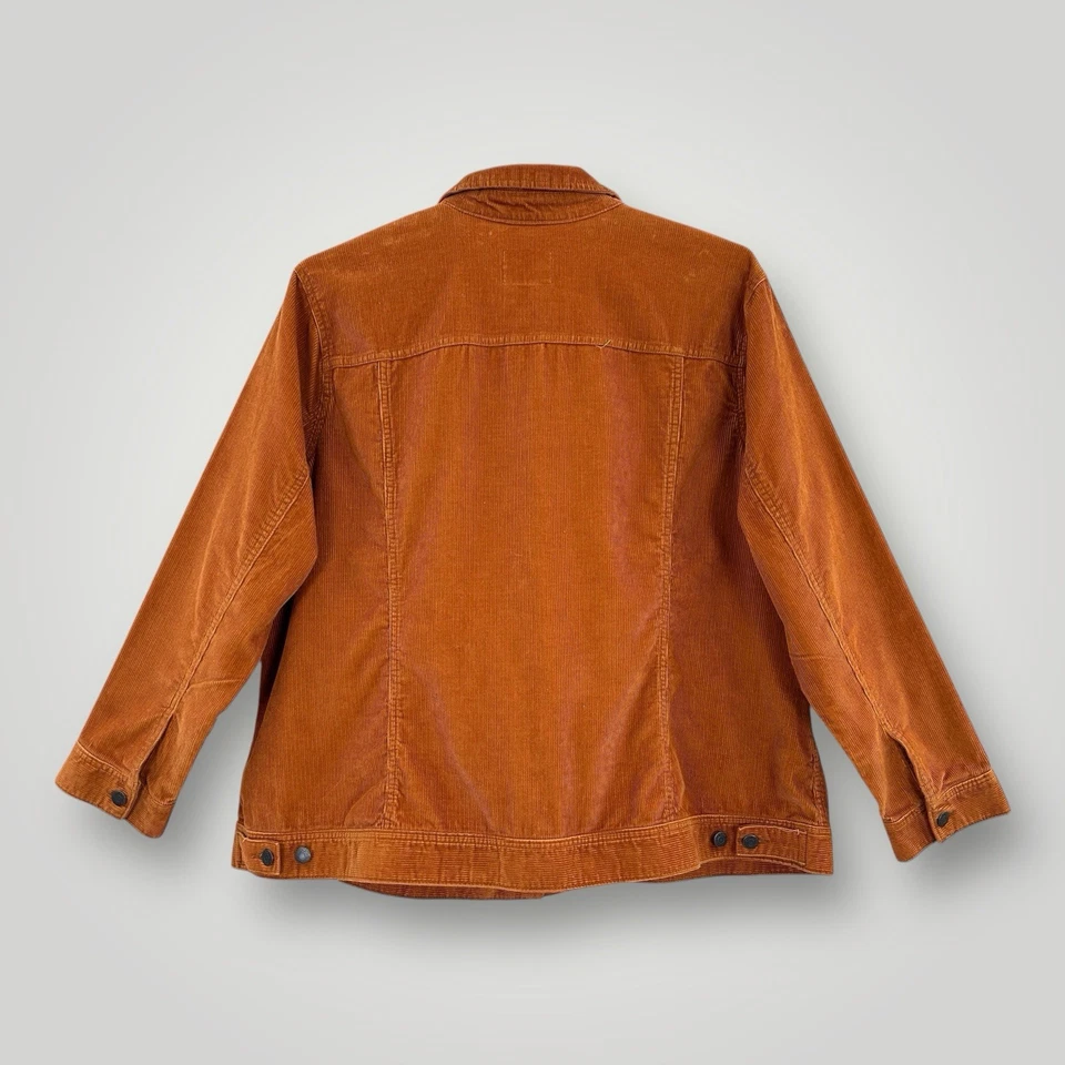 NOVO OLD NAVY Feminino Plus 3X Jaqueta Shacket de Veludo Laranja Queimado Longa Slv Novo com etiquetas - Imagem 3 de 4