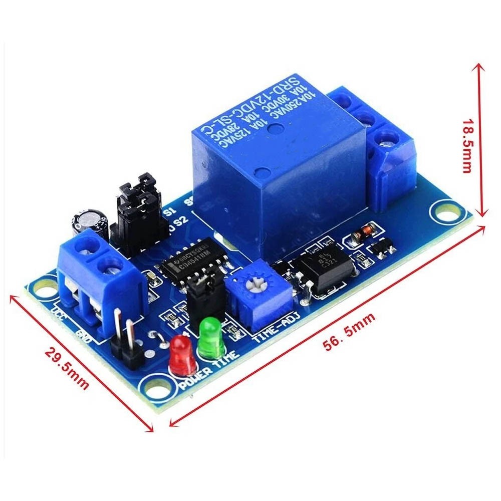 2Pcs DC12V 10A Delay Relay Switch Turn On Off Switch Module With Time Timer HOT