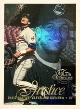 1997 FLAIR SHOWCASE ROW 2 SEAT 73 DAVID  JUSTICE CLEVELAND INDIANS