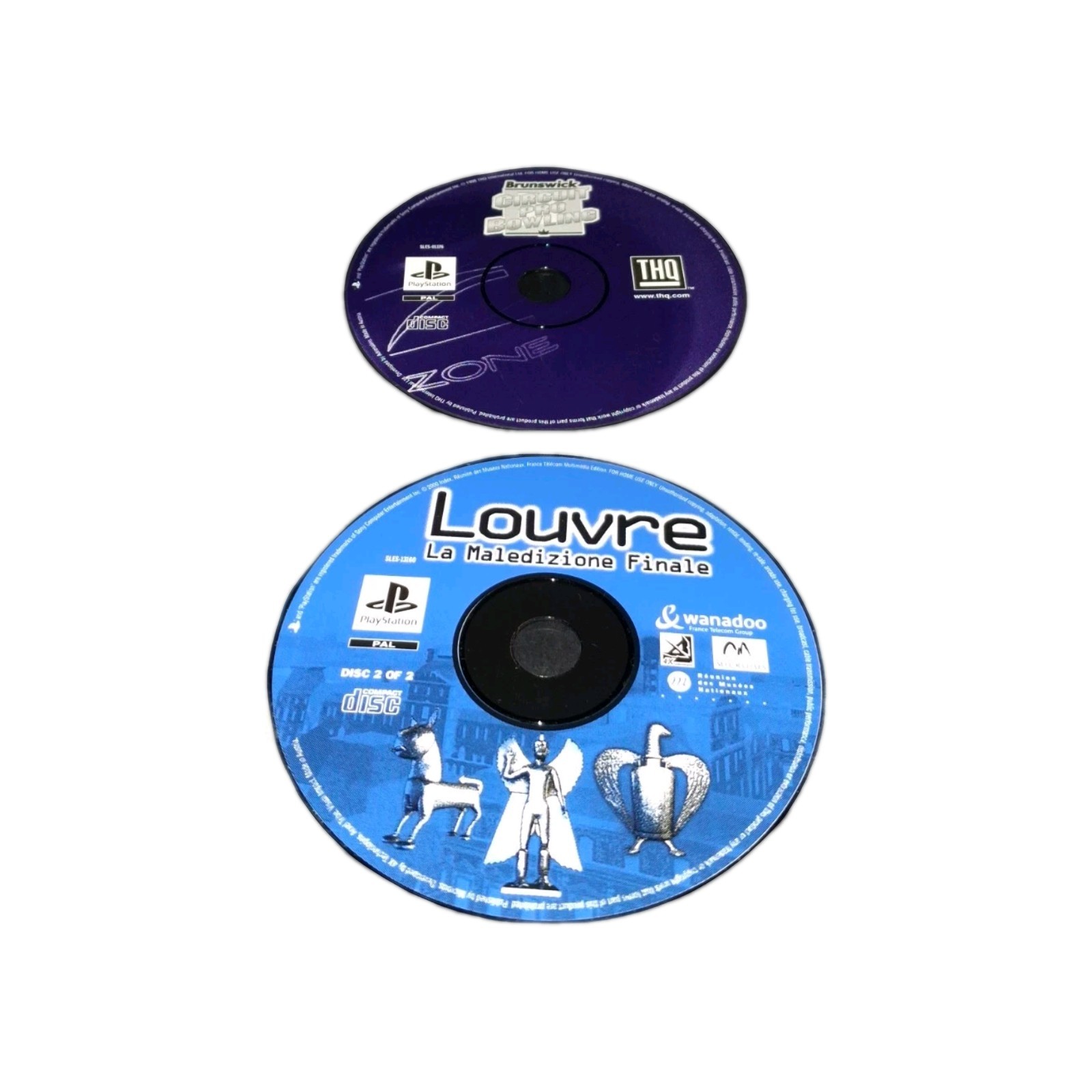 Louvre La Malédiction Finale + Brunswick Circuit Pro Bowling PlayStation 1 PS1