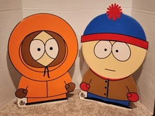 Vintage 1997 South Park Cardboard Cutout Stan Marsh & Kenny Officially Licensed