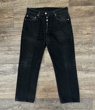 Vintage 90  s Levi  s 501 Black DISTRESSED Grunge 30x28
