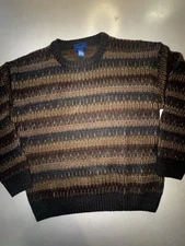 Vintage Towncraft Men’s Sweater Large L Earthtones Brown