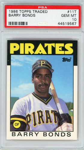 1986 Topps Traded Barry Bonds #11T PSA 10