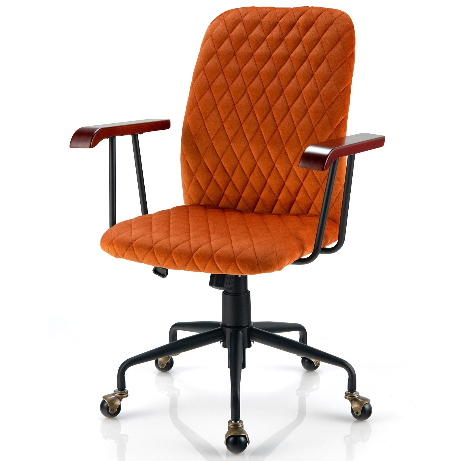 Swivel Velvet Office Chair Ergonomic Leisure Chair Height Adjustable Desk Chair