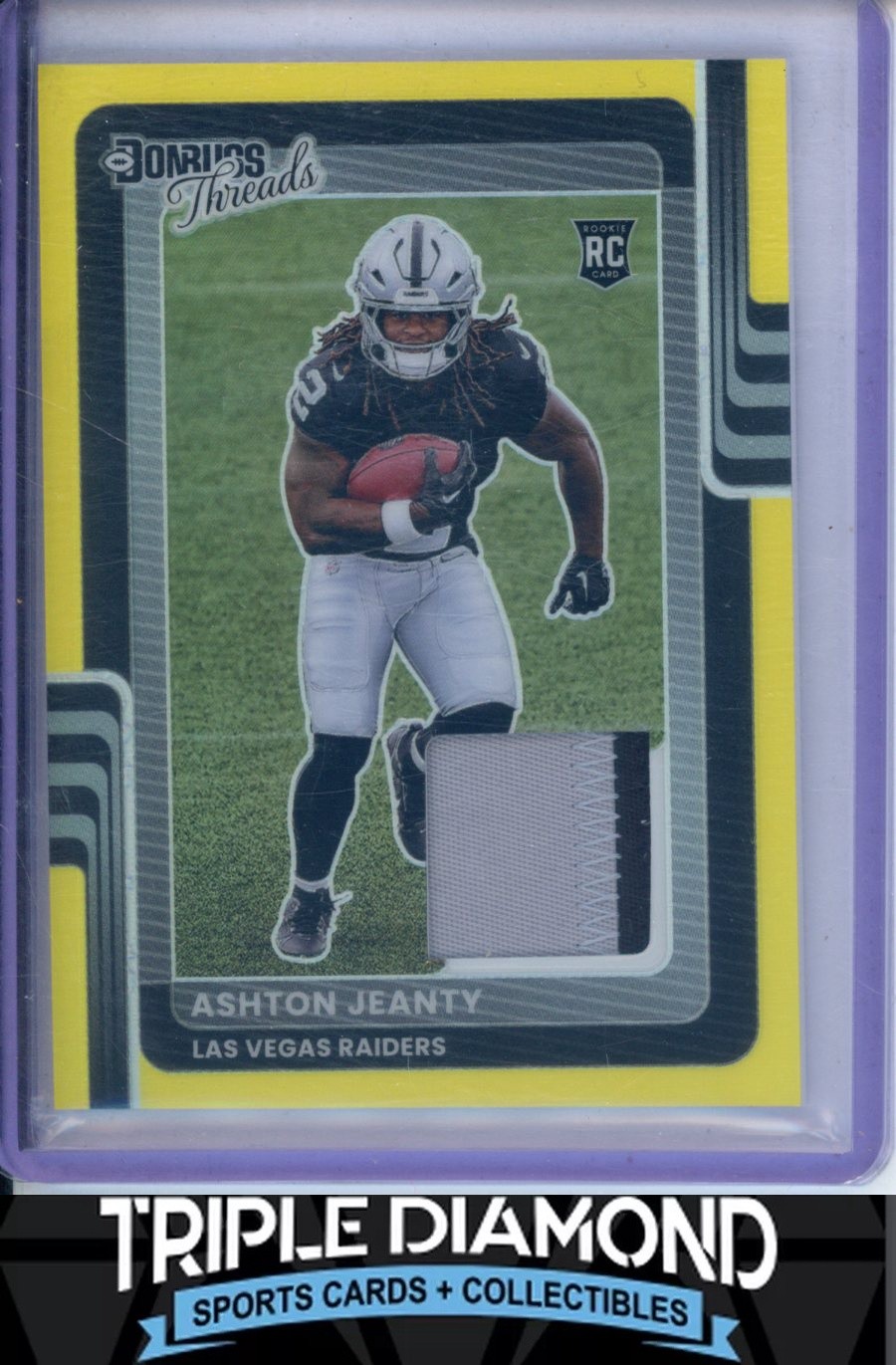 Ashton Jeanty Panini Donruss Optic Donruss Threads #AJY Neon Yellow