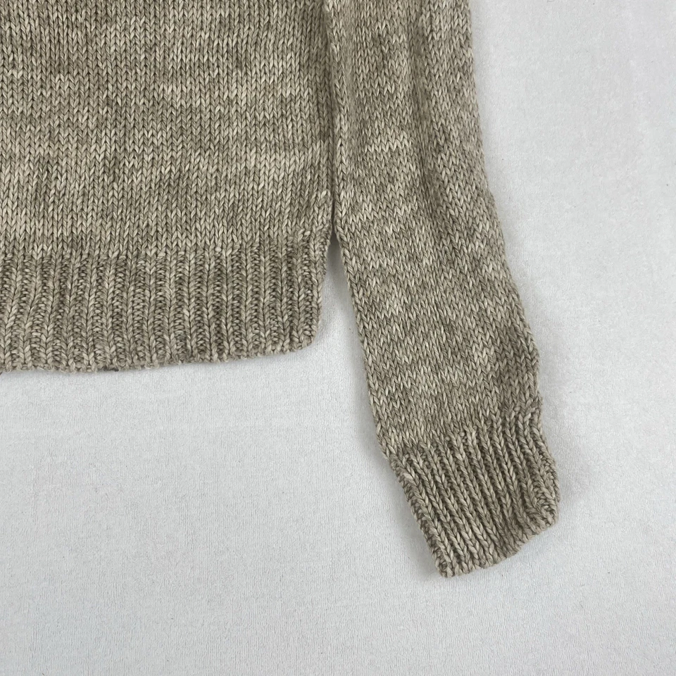 Suéter tejido texturizado cuello en V mezcla de algodón lino Brooks Brothers vintage años 90 Foto 3 de 4