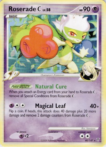 Roserade C 40/147 Rare Supreme Victors Pokemon Lightly Played