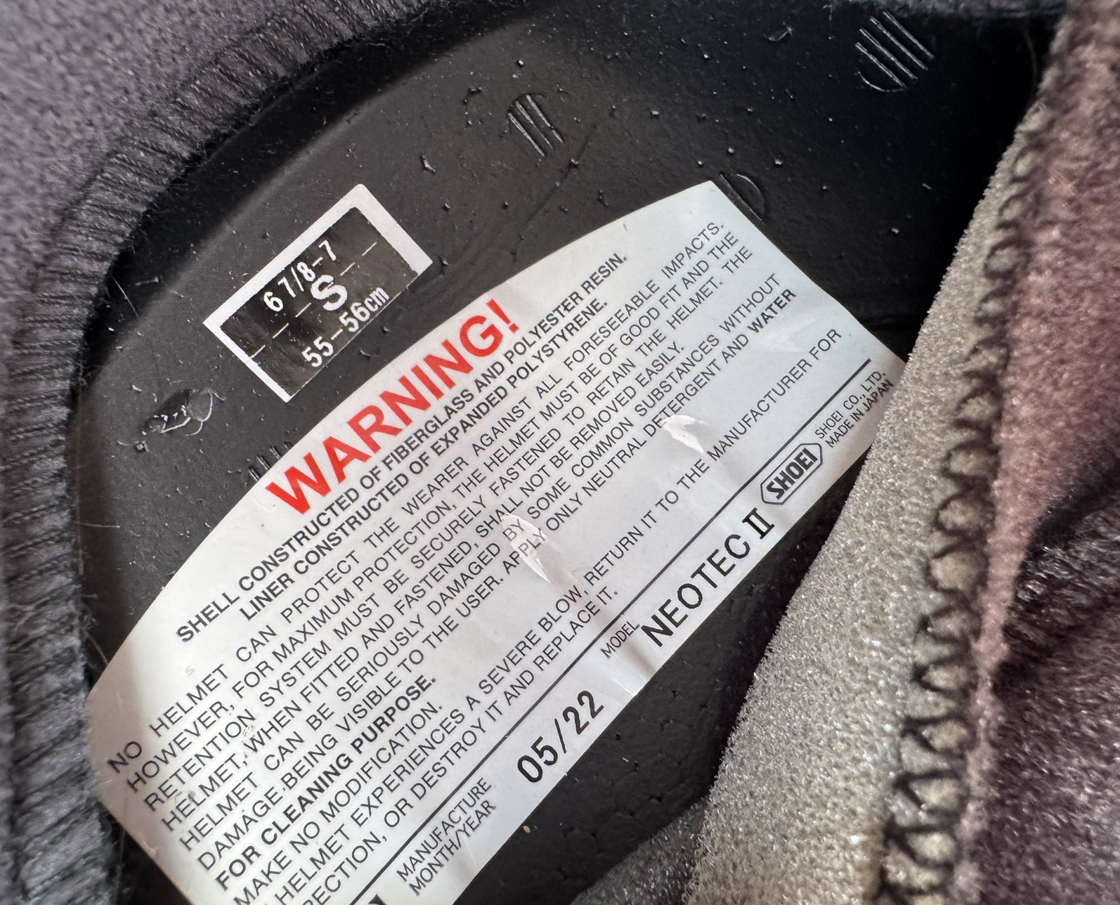 Shoei Neotec II Helmet Modular (S) 55-56cm Matte Black Neotec 2 New Shield, Bag