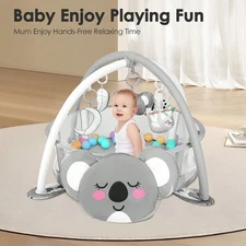 4-in-1 Baby Play Mat Activity Gym Ball Pit w/ 30 Balls Sensory Toys Infant Gift