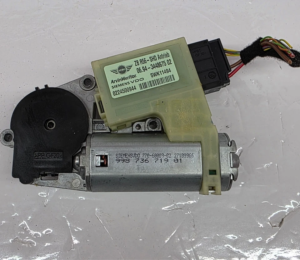 2007-2014 Mini Cooper Sunroof Motor 3448675 OEM R56 Foto 2 de 4