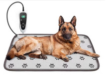 Heated Pet Bed Mat Self-Warming Electric Blanket Dog Cat Heating Pad Winter 110V