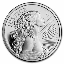 1 oz Silver Shield Round - Justice (Random Year) 73.53 per troy oz