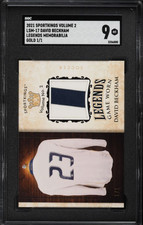 2021 Sportkings Volume 2 Legends Gold David Beckham PATCH 1/1 #LSM-17 SGC 9 MINT