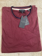 Ted Baker Mens Helpa Short Sleeve T Shirt  Maroon Size 3  UK Size 38 Medium