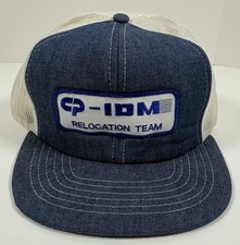 Vintage IDM Relocation Team Hat Cap Denim Tru...