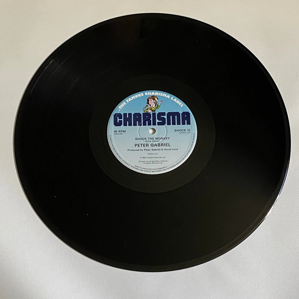 Peter Gabriel - Shock The Monkey 1982, 12” Vinyl Single, Charisma SHOCK 12 VG+ - Image 3 of 4