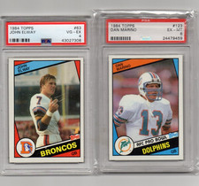 1984 TOPPS FOOTBALL COMPLETE SET WITH PSA 4 JOHN ELWAY AND PSA6 DAN MARINO