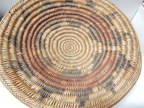 13.5"d VINTAGE NAVAJO / SAN JUAN PAIUTE INDIAN WEDDING BASKET BOWL - NICE COLOR