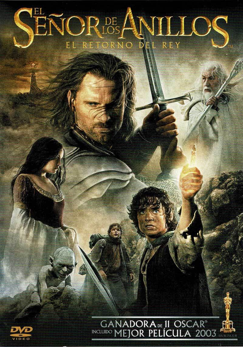 EL SEÑOR DE LOS ANILLOS,EL RETORNO DEL REY DVD FREE SHIPPING