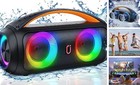 Portable Bluetooth Speaker, Loud Boombox Speaker with Subwoofer, Powerful Deep