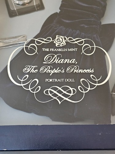 Franklin Mint Princess Diana Doll Dress Midnight Blue Velvet Ball Gown Set - NIB - Picture 3 of 8