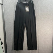 Attitudes by Renee Tall Global Illusions Wide Leg Pants Black, Tall X-Small