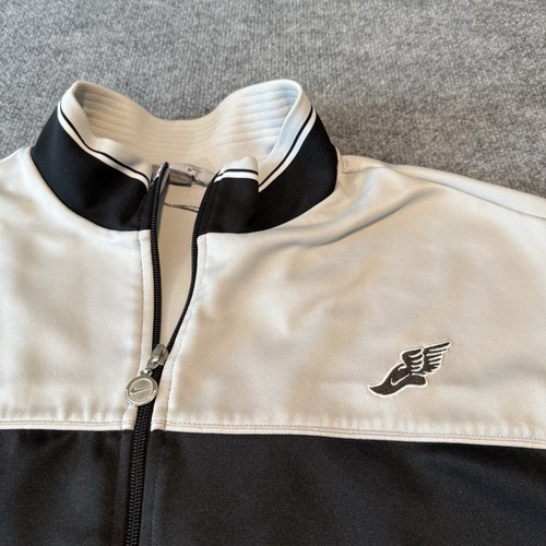 Vintage Nike Two Toned Track Jacket Zip Black & Gray Swoosh Logo Men’s Size XL - Picture 2 of 8